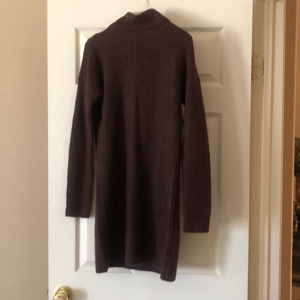 Brown sweater dress